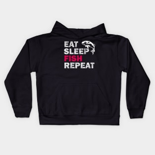 Eat Sleep Fish Repeat - Fish Lovers Gift Kids Hoodie